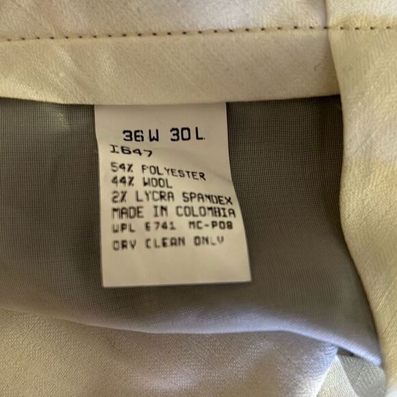 Oscar De La Renta 36x30 Wool Blend Dress Pants Comfort Stretch - Picture 12 of 12